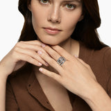 Crossover Five Row Ring Sterling Silver, 17.5mm