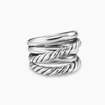 CROSSOVER FIVE ROW RING Sterling Silver, 17.5mm