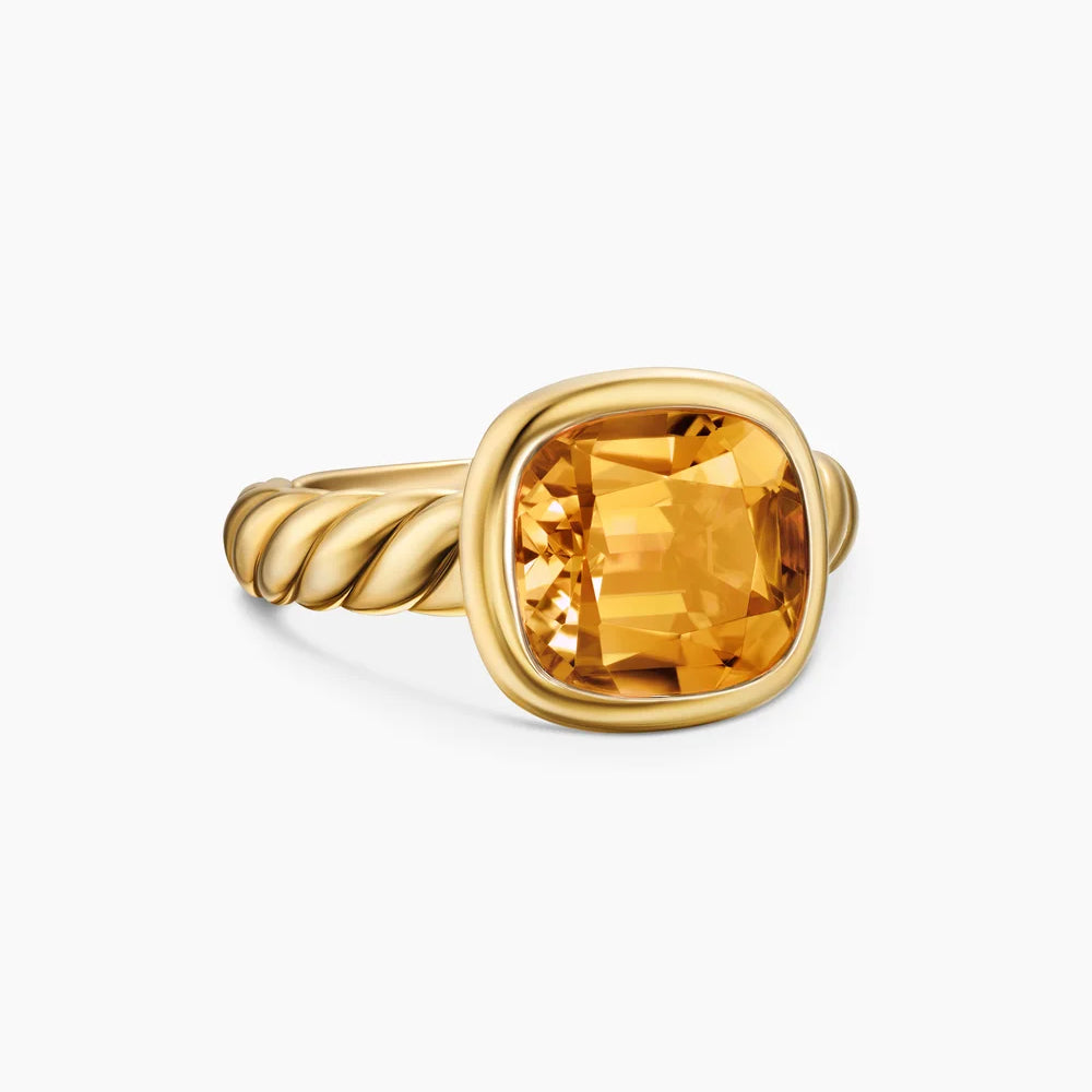 DY MERCER® COLOR STONE RING 18K Yellow Gold with Citrine, 10mm