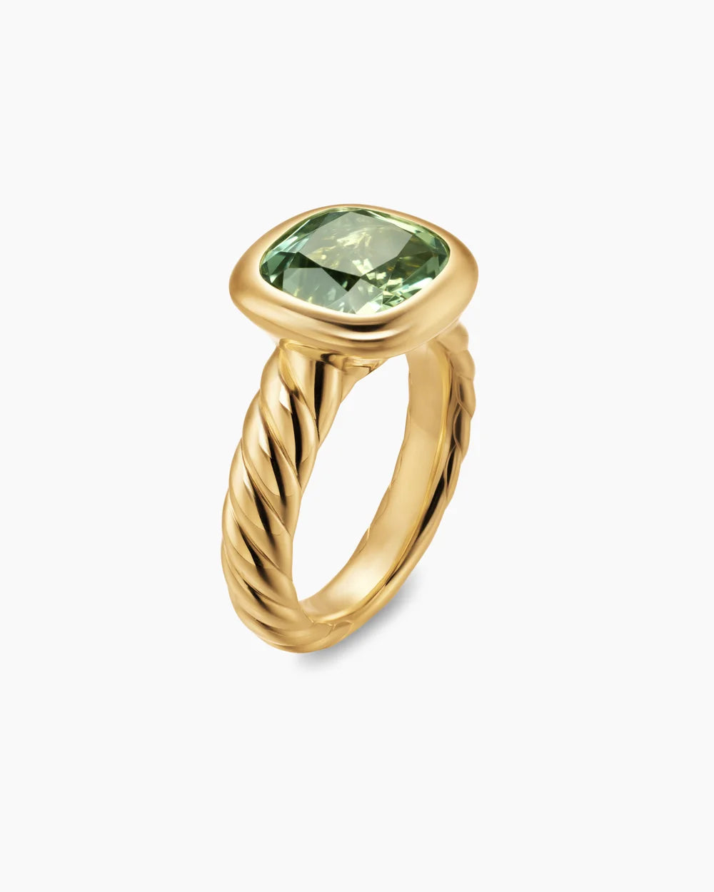 DY MERCER® COLOR STONE RING 18K Yellow Gold with Prasiolite, 10mm