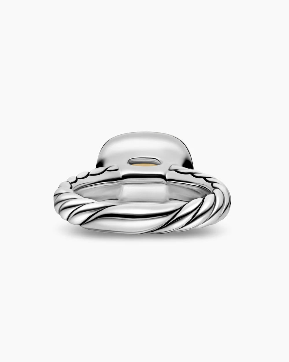 DY Mercer® Color Stone Ring Sterling Silver with 18K Yellow Gold and Champagne Citrine, 10mm