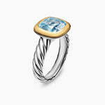 DY MERCER® COLOR STONE RING Sterling Silver with 18K Yellow Gold and Sky Blue Topaz, 10mm