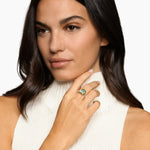 DY MERCER® COLOR STONE RING Sterling Silver with 18K Yellow Gold and Prasiolite, 10mm