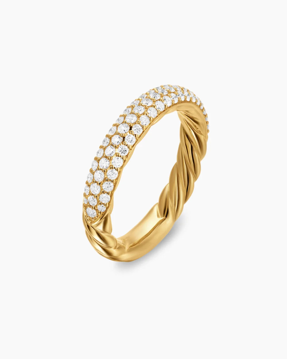 DY MERCER® PAVÉ BAND RING 18K Yellow Gold with Diamonds, 3.7mm
