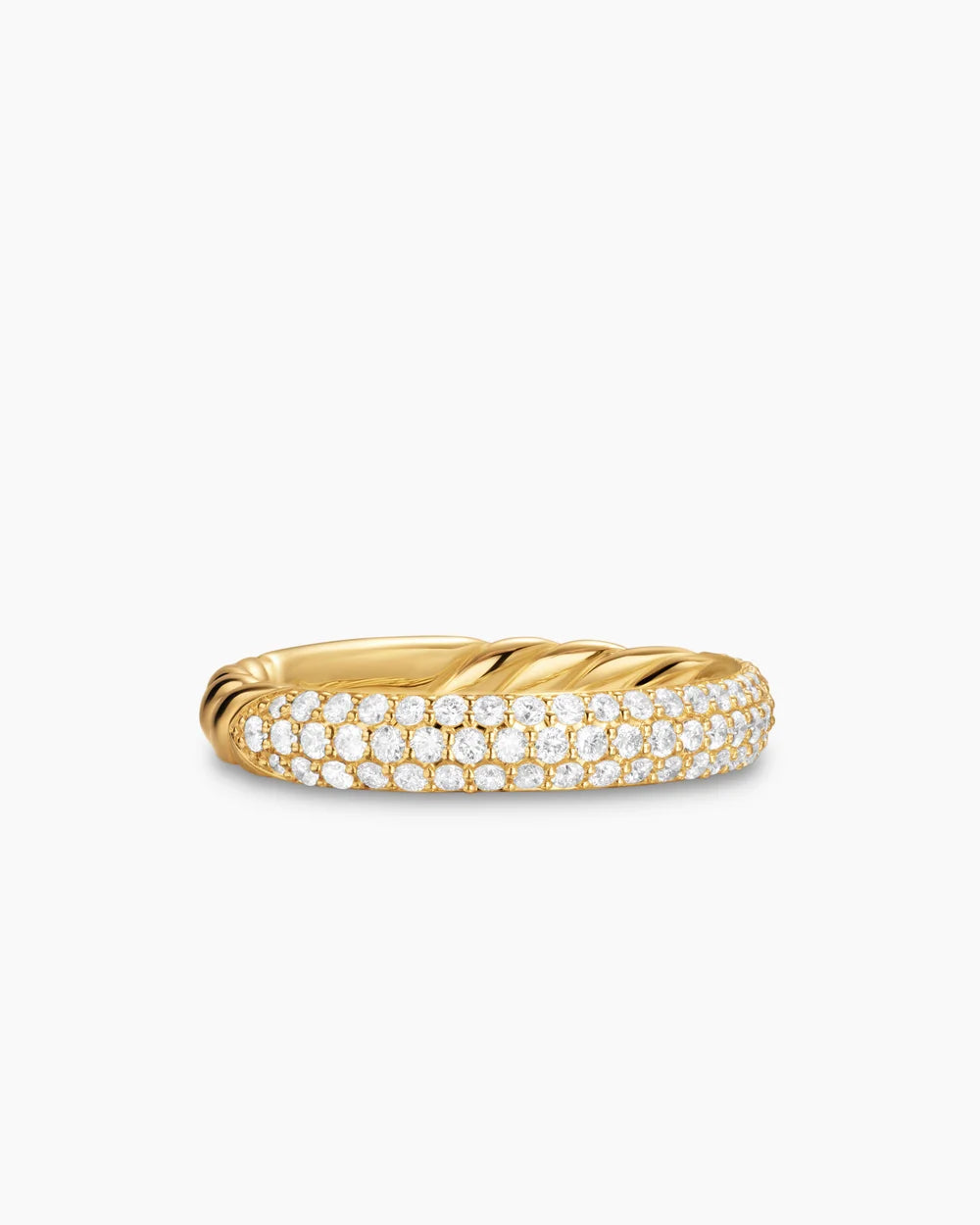 DY MERCER® PAVÉ BAND RING 18K Yellow Gold with Diamonds, 3.7mm