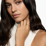 CABLE BAND OPEN RING 18K Yellow Gold with Diamonds, 2.8mm