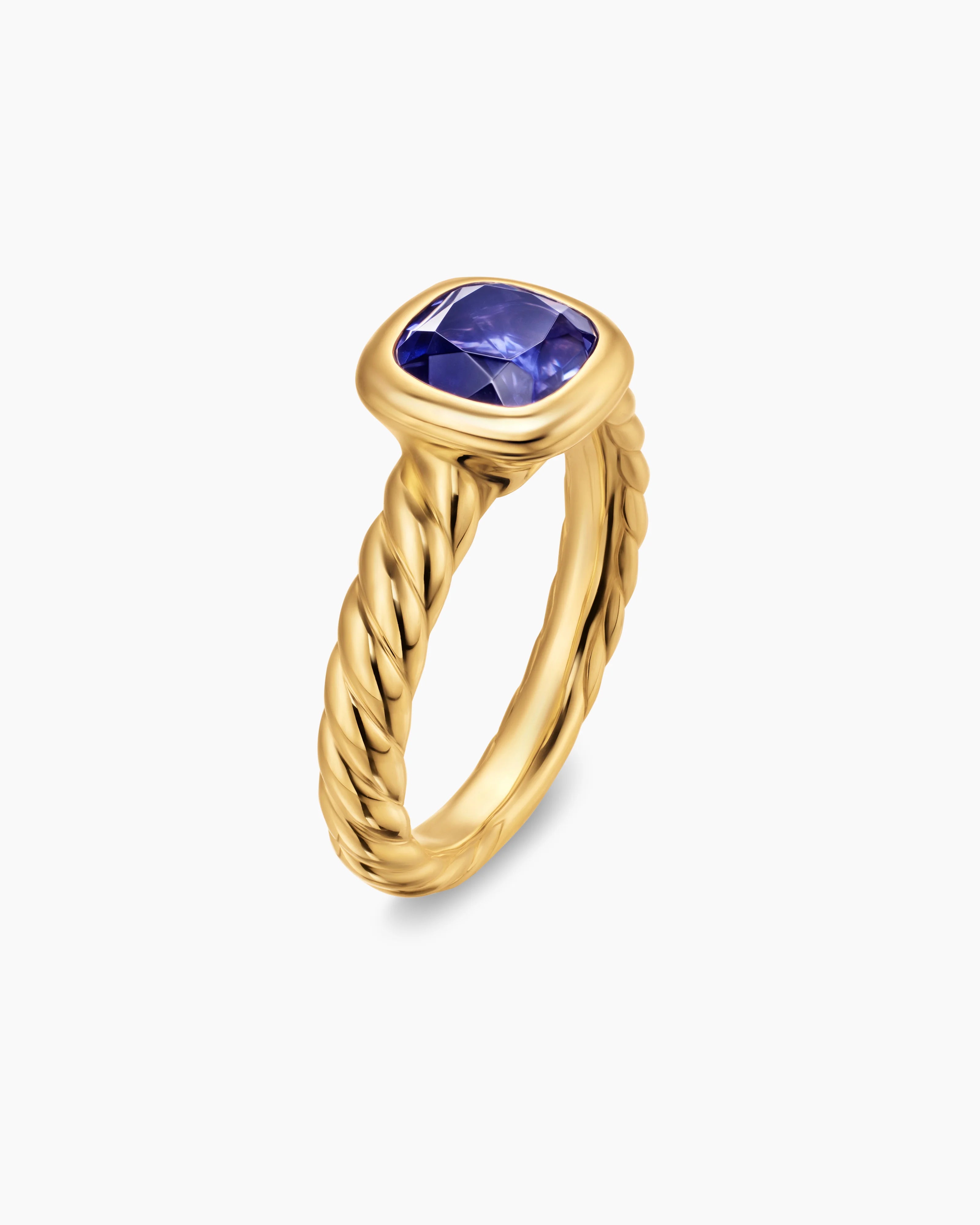 DY MERCER® COLOR STONE RING 18K Yellow Gold with Iolite, 7mm