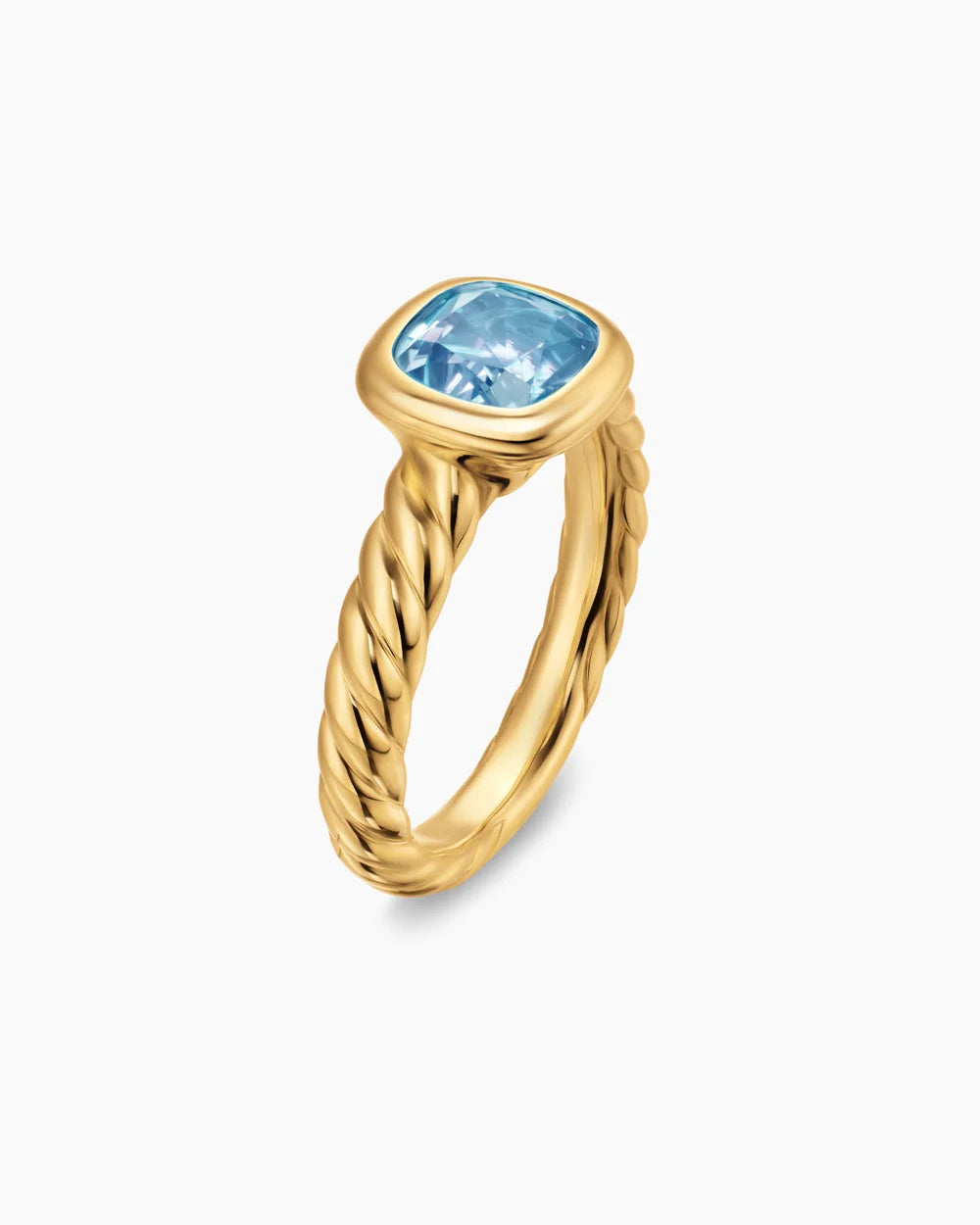 DY MERCER® COLOR STONE RING 18K Yellow Gold with Sky Blue Topaz, 7mm