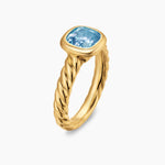 DY MERCER® COLOR STONE RING 18K Yellow Gold with Sky Blue Topaz, 7mm