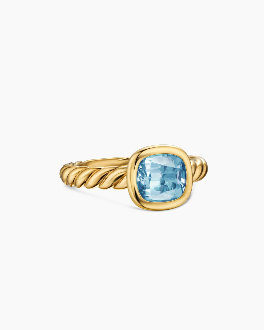 DY MERCER® COLOR STONE RING 18K Yellow Gold with Sky Blue Topaz, 7mm