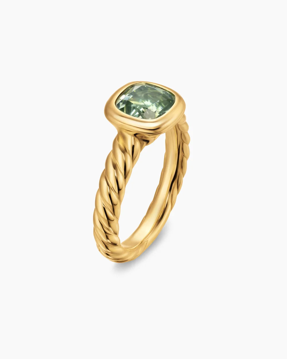 DY MERCER® COLOR STONE RING 18K Yellow Gold with Prasiolite, 7mm