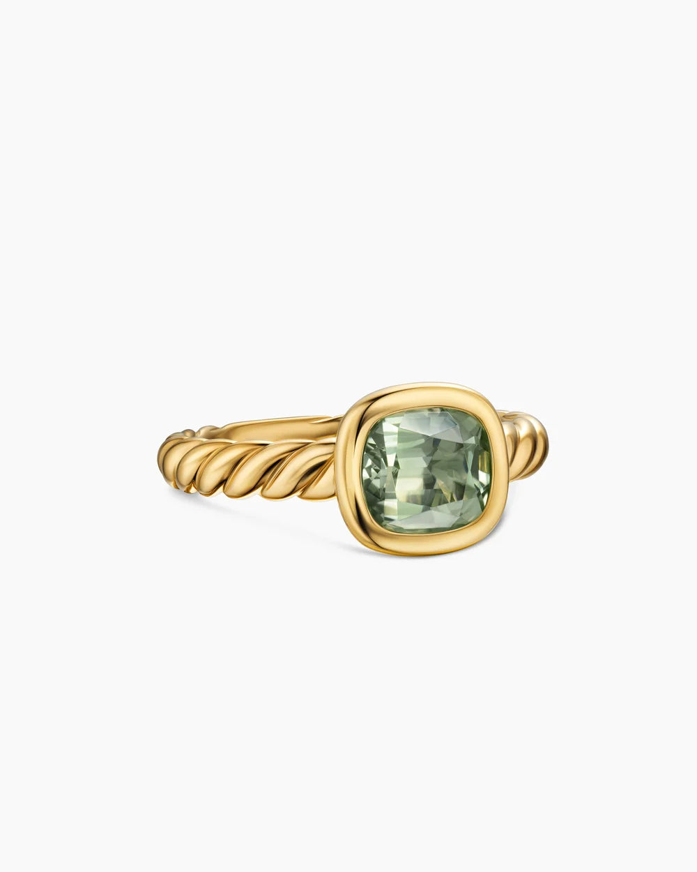 DY MERCER® COLOR STONE RING 18K Yellow Gold with Prasiolite, 7mm