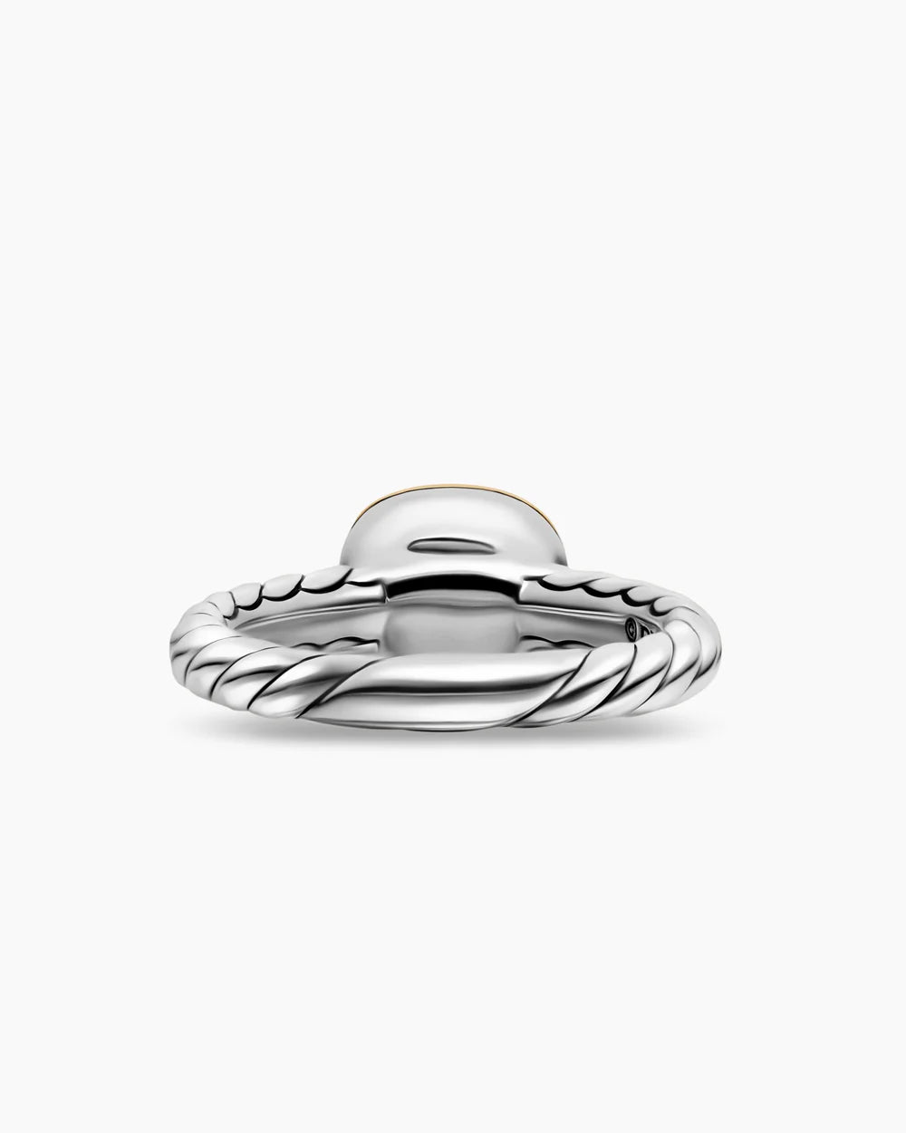 DY Mercer® Color Stone Ring Sterling Silver with 18K Yellow Gold and Champagne Citrine, 7mm