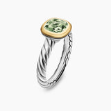 DY MERCER® COLOR STONE RING Sterling Silver with 18K Yellow Gold and Prasiolite, 7mm