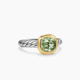DY MERCER® COLOR STONE RING Sterling Silver with 18K Yellow Gold and Prasiolite, 7mm