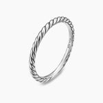 CABLE BAND RING Sterling Silver, 1.7mm