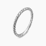 CABLE BAND RING Sterling Silver, 1.7mm