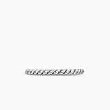 CABLE BAND RING Sterling Silver, 1.7mm
