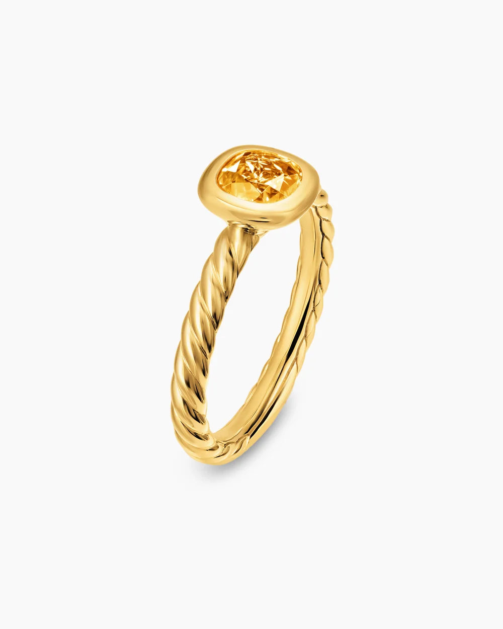 DY MERCER® COLOR CABLE RING 18K Yellow Gold with Citrine, 5.5mm