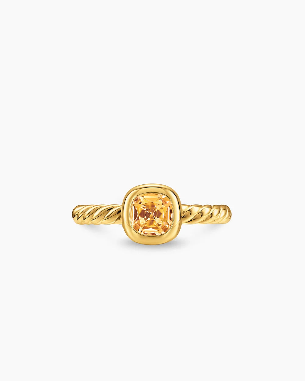 DY MERCER® COLOR CABLE RING 18K Yellow Gold with Citrine, 5.5mm