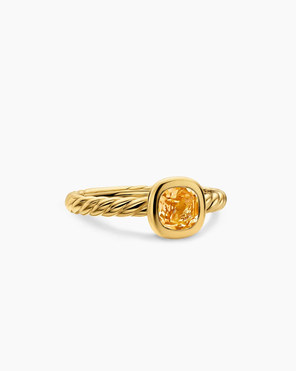 DY MERCER® COLOR CABLE RING 18K Yellow Gold with Citrine, 5.5mm