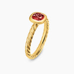 DY MERCER® COLOR CABLE RING 18K Yellow Gold with Rhodolite Garnet, 5.5mm