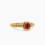 DY MERCER® COLOR CABLE RING 18K Yellow Gold with Rhodolite Garnet, 5.5mm