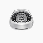 Petrvs® Horse Signet Ring Sterling Silver with 18K Yellow Gold, 18.3mm