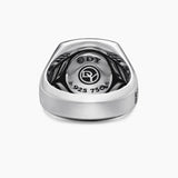 Petrvs® Horse Signet Ring in Sterling Silver with 18K Yellow Gold, 18.3mm