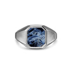 Streamline® Signet Ring in Sterling Silver with Pietersite, 14mm