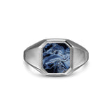 Streamline® Signet Ring in Sterling Silver with Pietersite, 14mm