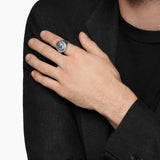 Petrvs® Wolf Signet Ring Sterling Silver, 21.5mm