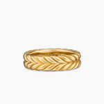 Chevron Band Ring 18K Yellow Gold, 6.2mm