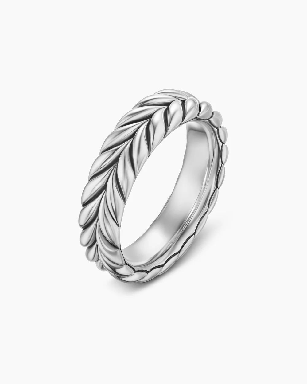 Chevron Band Ring Sterling Silver, 6.2mm