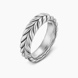 Chevron Band Ring Sterling Silver, 6.2mm