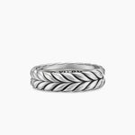 Chevron Band Ring Sterling Silver, 6.2mm