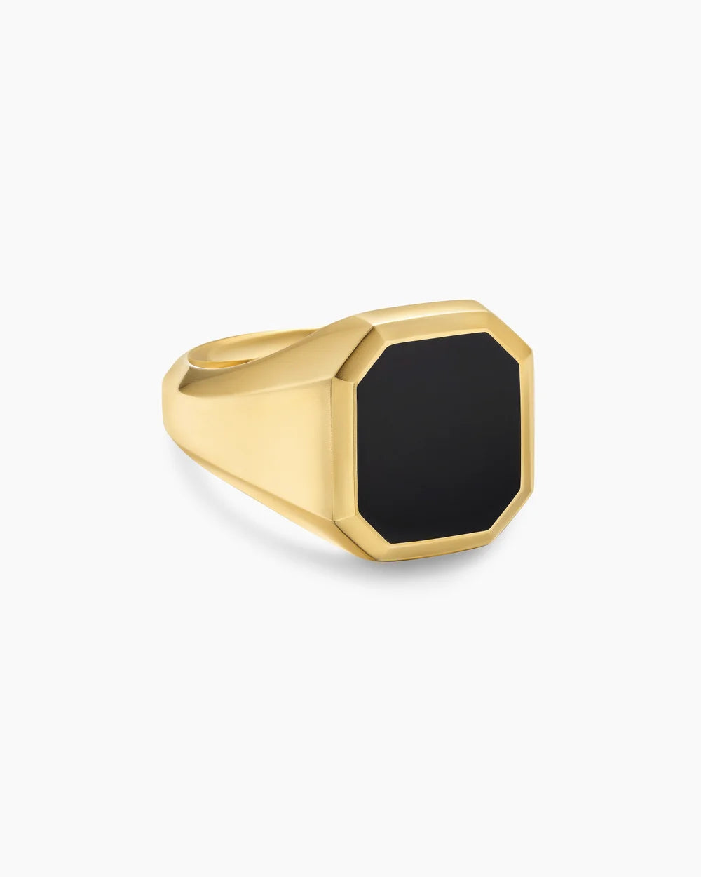 Streamline® Signet Ring 18K Yellow Gold with Black Onyx, 18mm