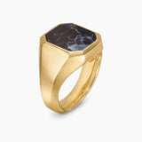Streamline® Signet Ring 18K Yellow Gold with Pietersite, 18mm