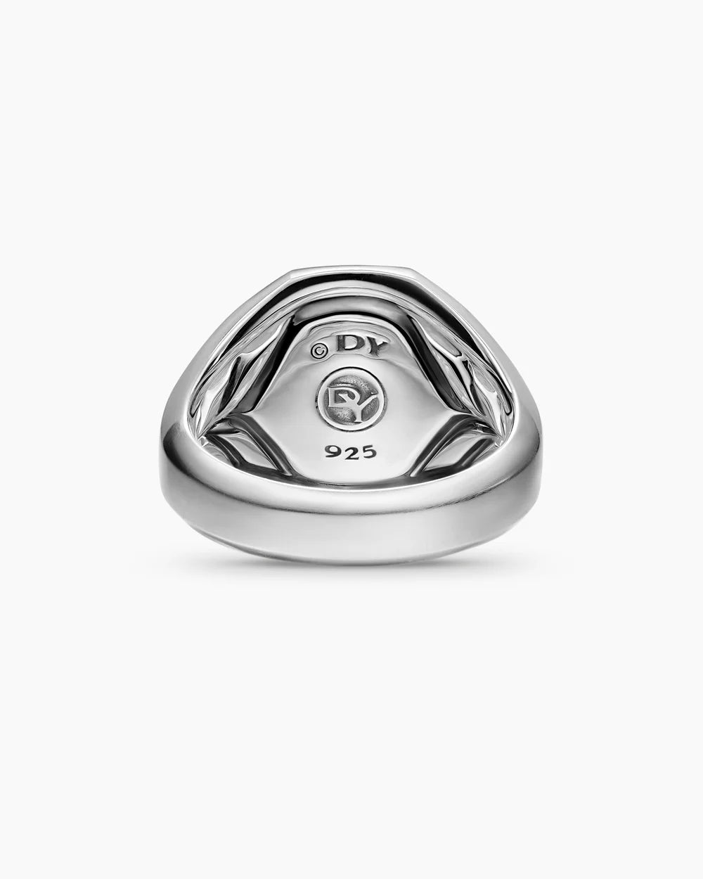 Streamline® Signet Ring Sterling Silver with Diamonds, 18mm