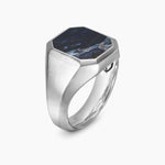 STREAMLINE® SIGNET RING Sterling Silver with Pietersite, 18mm