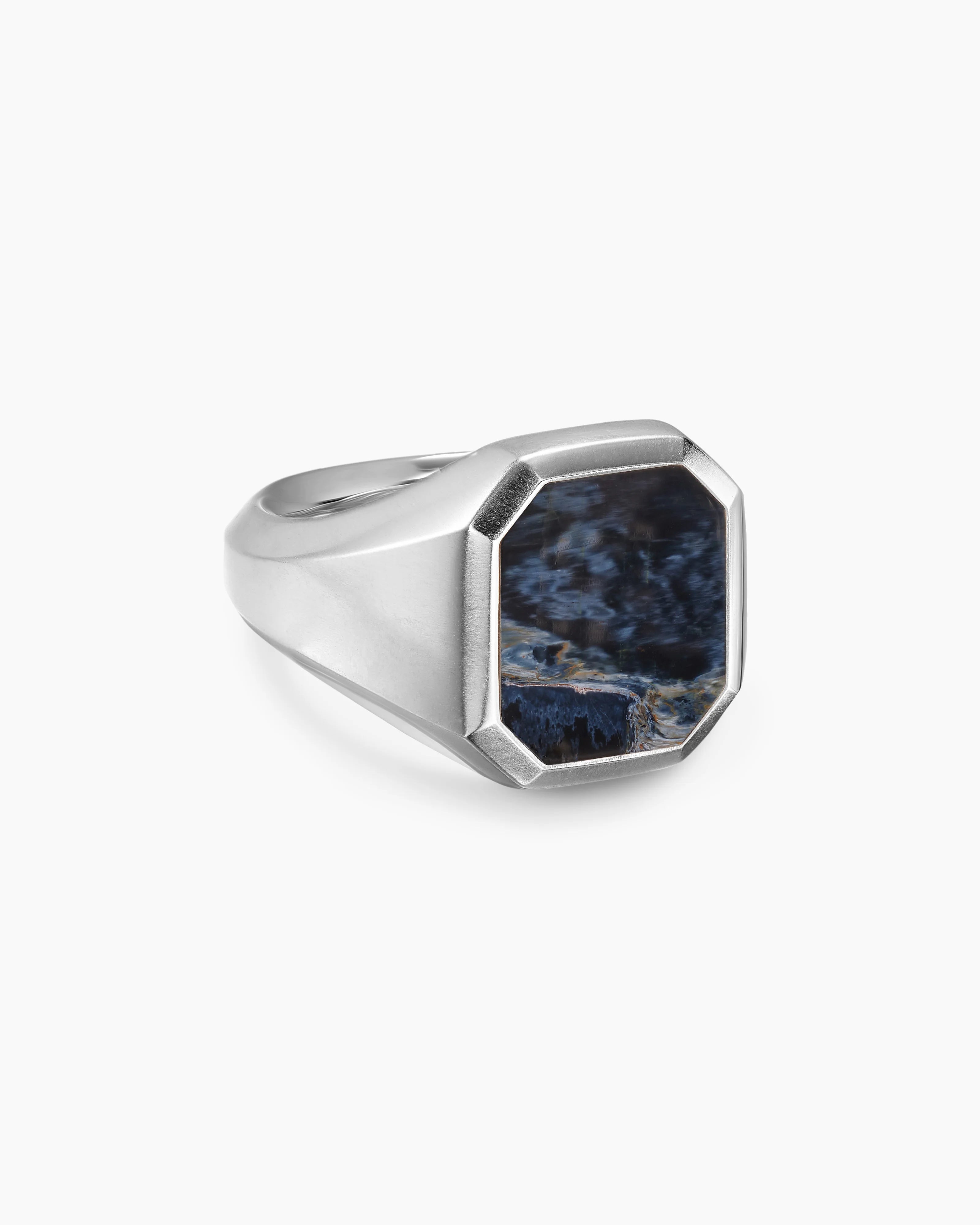 STREAMLINE® SIGNET RING Sterling Silver with Pietersite, 18mm
