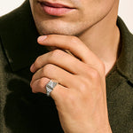 Icon Stud Ring, Sterling Silver, 11.5MM