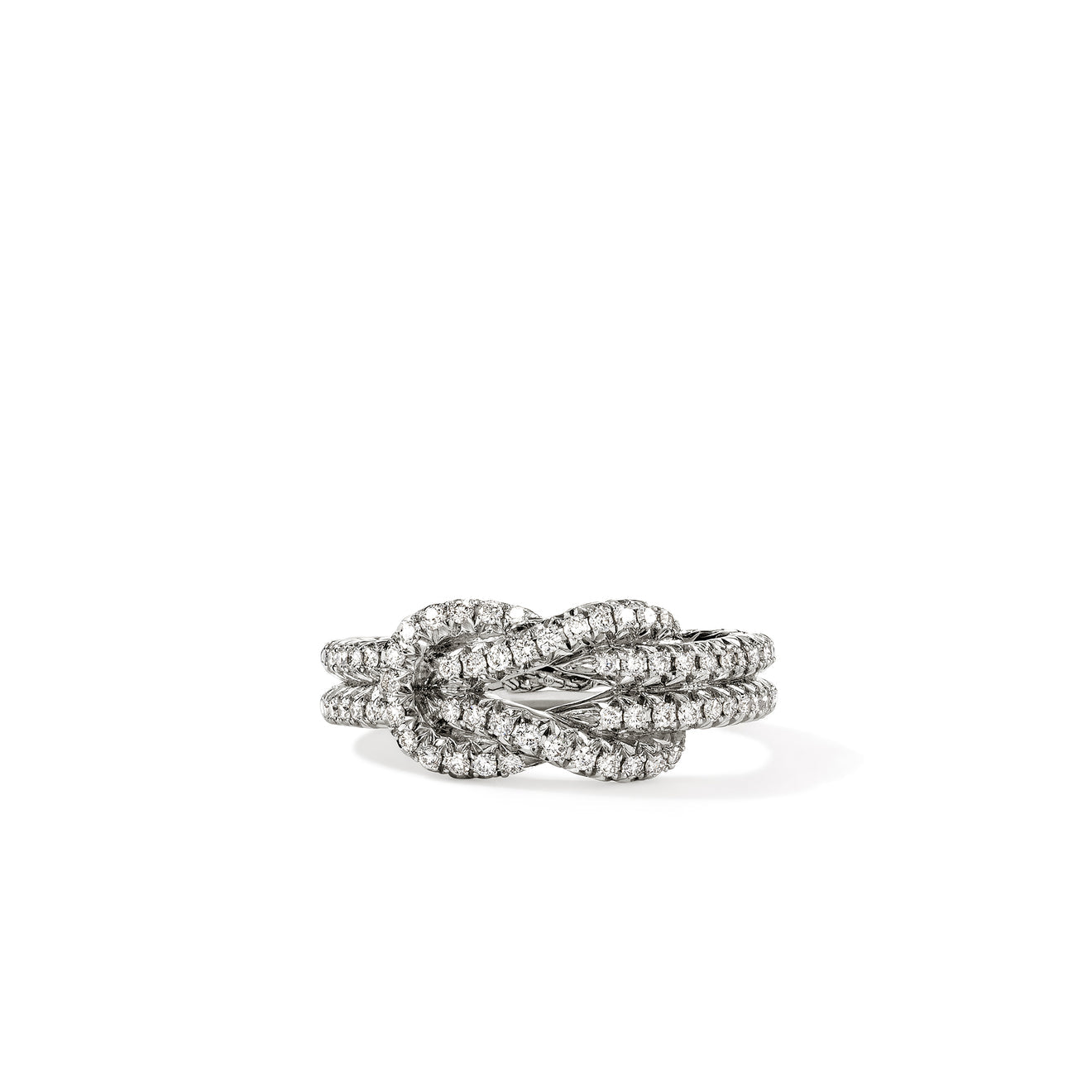 Love Knot Ring, Sterling Silver, Diamonds