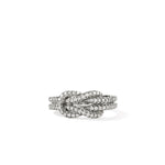 Love Knot Ring, Sterling Silver, Diamonds