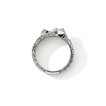 Icon Stud Triple Row Ring, Sterling Silver, Diamonds
