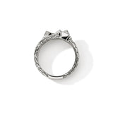 Icon Stud Triple Row Ring, Sterling Silver, Diamonds