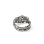 Spear Ring, Sterling Silver, Diamonds, Wide