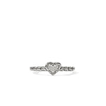 JH Essential Heart Ring, Sterling Silver, Diamonds