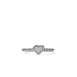 JH Essential Heart Ring, Sterling Silver, Diamonds