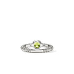 Heishi Gem Ring, Sterling Silver, Peridot